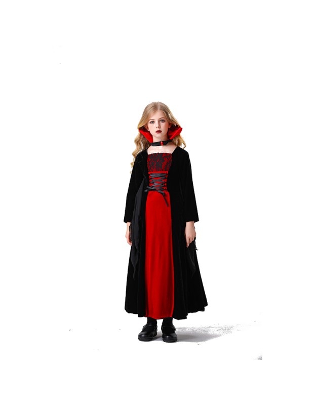 Halloween Fairy Tale Horror Children Vampire Dress Princess Dress Costume Show YM5825