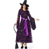 Print Funny Magic Broom Witch Cosplay Costume Wizard Jumpsuit Halloween M40768