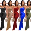 Recreational Temperament Sexy Long Straight Tube Rompers Women Jumpsuit X3717