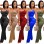 Recreational Temperament Sexy Long Straight Tube Rompers Women Jumpsuit X3717