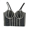 Bright Drill Tight Wrap Chest Suspender Inner Take Top Nail Bead Corset KN8185