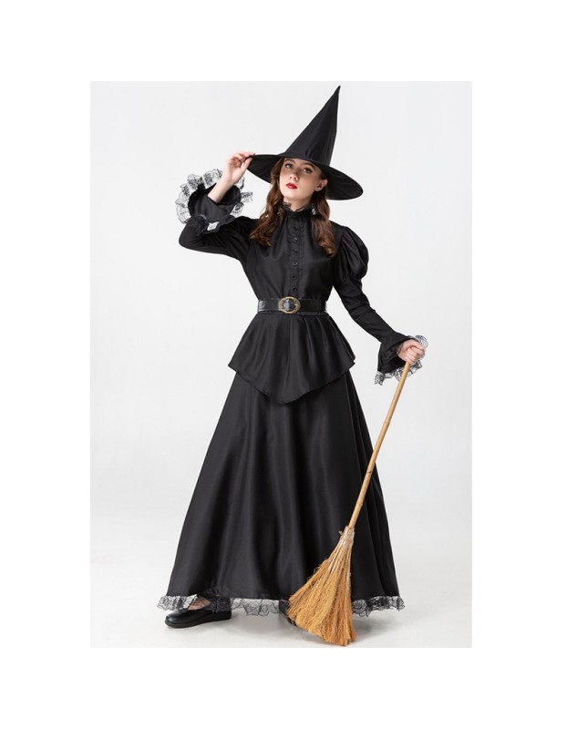 Halloween Export States Pure Black Witch Game Cosplay Costumes YM9315