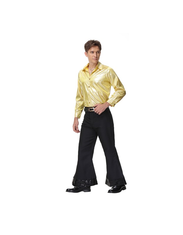 Halloween Costume Adult Retro 70s Disco Hippie Bar Nightclub Costume MS1176