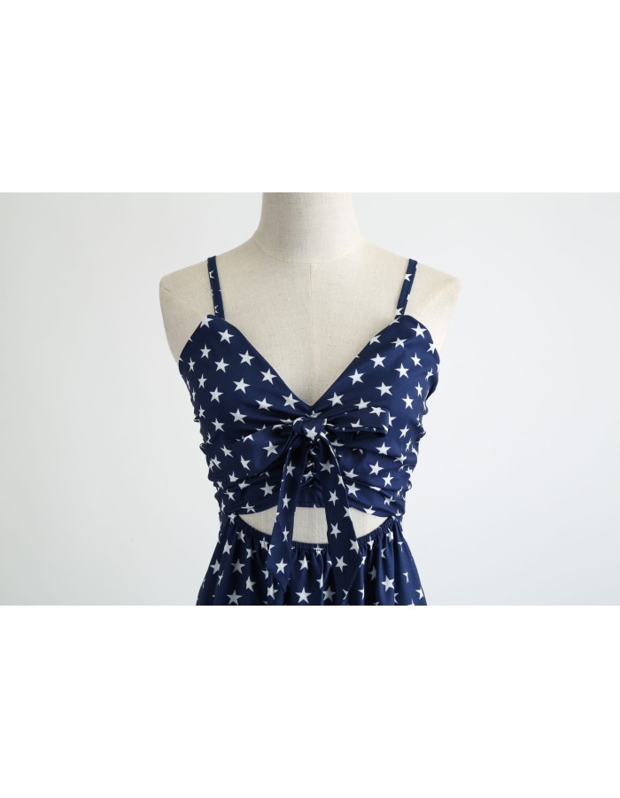 Sexy Spaghetti Strap Crop-Top Girl Summer Beach Dress M30389