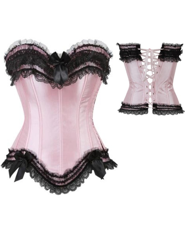 New style lace up overbust bustier corset M1667