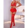 Seductive Underwear Lace Perspective Three-Point Back Strap Sexy Underwear Set YSF888