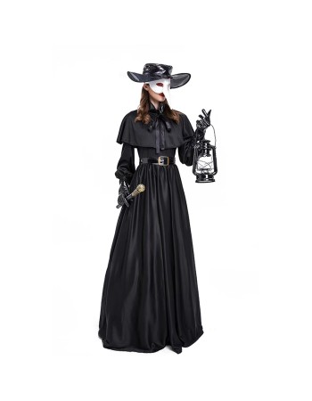Halloween Film Character Doctor Crow Dark Dungeon Hero Costume Plague Mouth SM9303