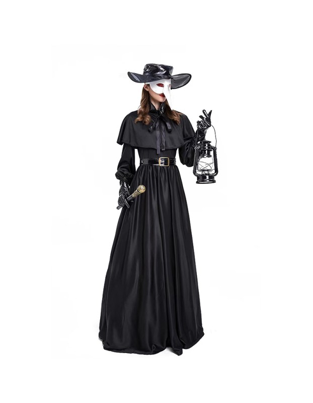 Halloween Film Character Doctor Crow Dark Dungeon Hero Costume Plague Mouth SM9303