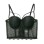 Black Polka Dot Corset Sexy Women Mesh Gauze Perspective Wipe Chest KN8055