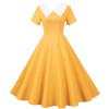 Fashionable Slim Casual Swing Blue Dress Women Modest Dress JY14801