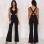 Fashion black sexy jumpsuit M30096