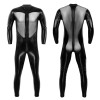 Men's Sexy Mesh Patchwork PVC Leather Bodysuit N972