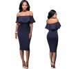 Off-shoulder Women Ruffle Dress M81092