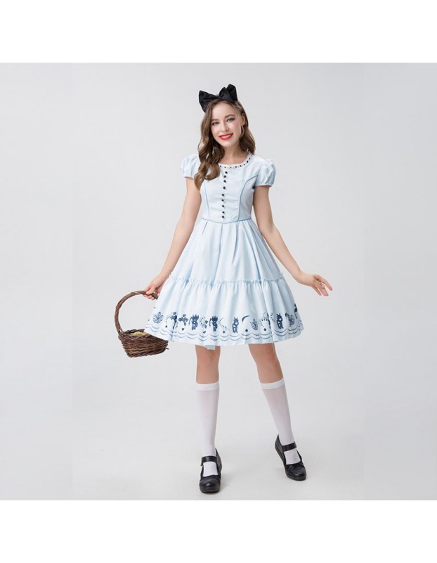 Halloween Cute Maid Costume  Alice In Wonderland Princess Dress Costume YM0912