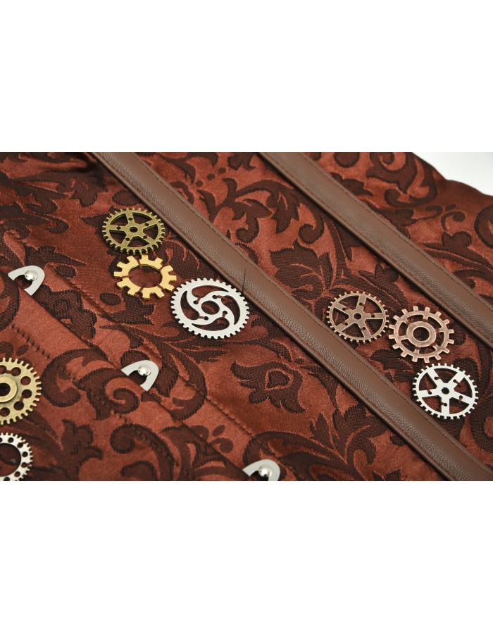 Steampunk Metal Gear Corset Plus Size M1426