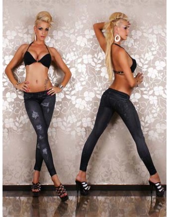 Seamless Tattoo Leggings trousers FG9057BK