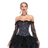 Long Sleeve Lace Corset M1418A