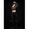 Sexy Thin Transparent Oil Women Shine Leggings Dance Yoga Pants XX1851