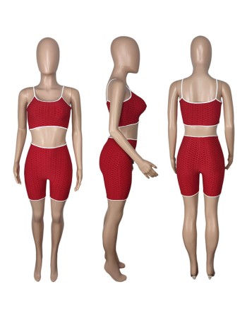 Yoga Set Women Sport Set Sling Two Piece Short Set M057