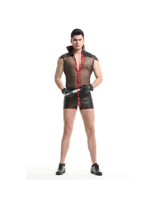 Male Club Halloween Cosplay Sexy Evil Spirit Bat Demon Costume  XY82219