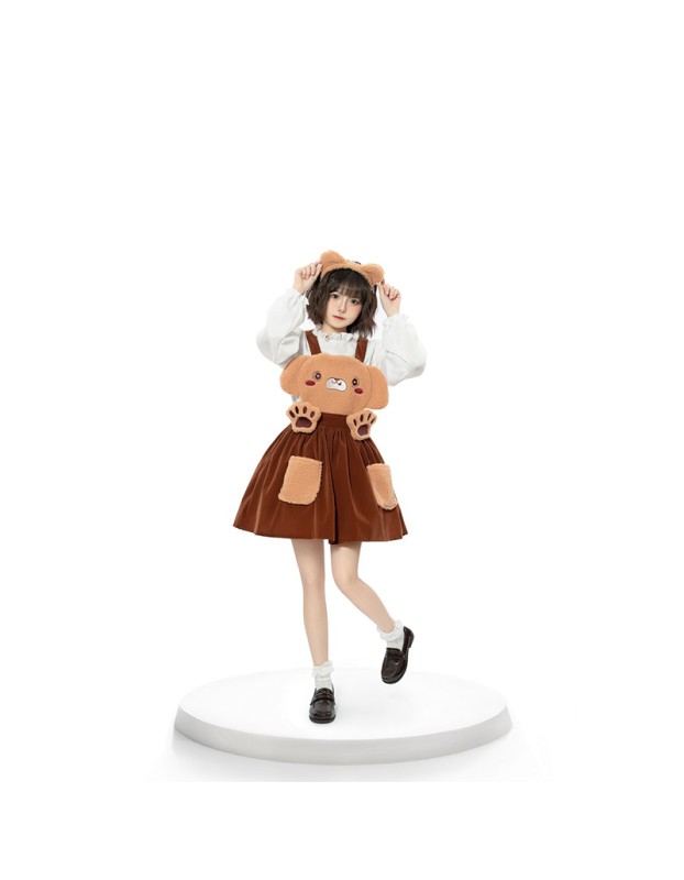 Cute Teddy Girl Cosplay Costume Anime Convention Theme Game Uniform DL2039