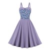 Fashion Vintage Floral Print Casual Strap Sleeveless Elegant Party Dress M3308