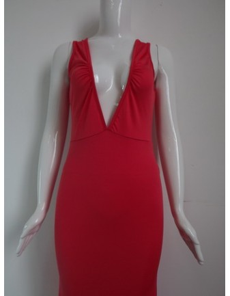 Sexy Red Maxi Dress M3982d