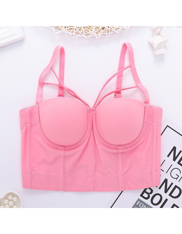 Suspender Female Inner Stage Clothes Short Sexy Backless Body Shaping Top 8566