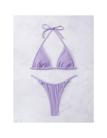 Light Purple Wholesale Swimsuit Halter Sexy Young Tiny Swimwear Sexy Bikini A2207