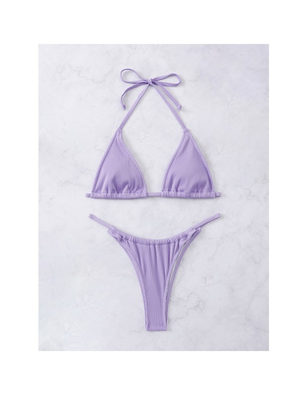 Light Purple Wholesale Swimsuit Halter Sexy Young Tiny Swimwear Sexy Bikini A2207
