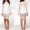 White Zipper Back Design Midi Dress M3950
