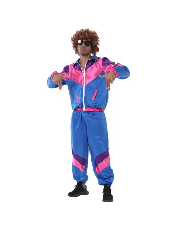 Retro 80's Disco Costumes Hippie Adult Dance Movement Hip Hop Clothes S5573