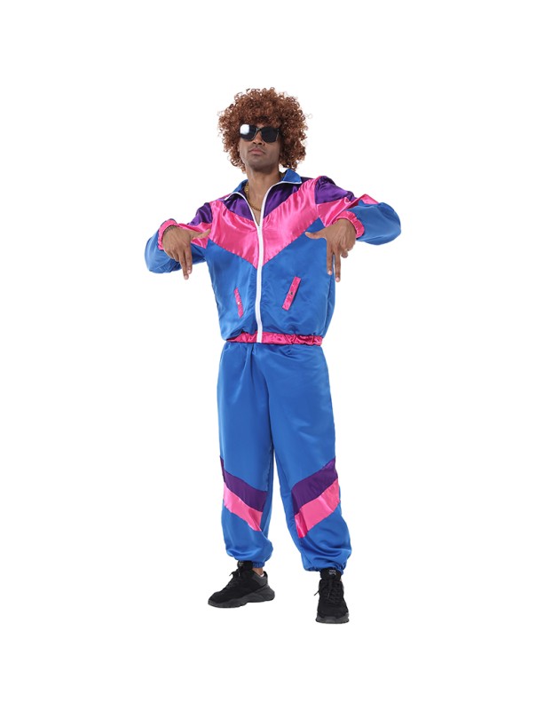 Retro 80's Disco Costumes Hippie Adult Dance Movement Hip Hop Clothes S5573