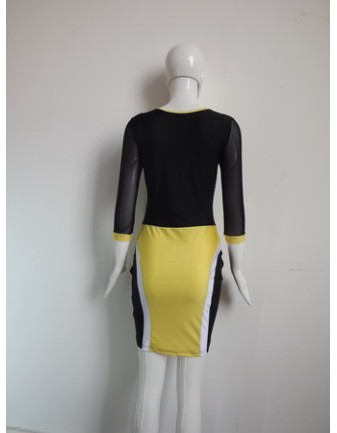 Sexy Fashion Long Sleeves Bodycon Dress M3963