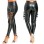 Matt PU Leather Tassel Pants Tights Leggings For Women XX6840