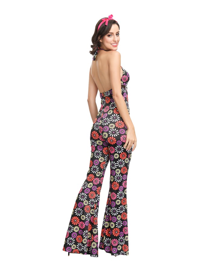 Women and Men 60s 70s Retro Hippie Disco Halloween Cosplay Costume  M40654