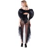 Black Mesh Sheer Sexy Angels Costume M40688