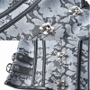 Metal Buckle Jacquard Floral Steampunk Steel Boned Underbust Corset  M1442