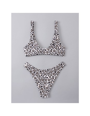 Two Piece Swimsuit Bikini Set Women Swimwear Leopard Sexy Bikini A2201