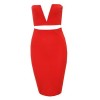 Sexy Red Two Piece Bodycon Dress M3894a