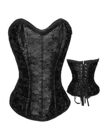 sexy black steel corsetM1786B