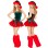 Lovely Girls Green & Red Christmas Mini Dress M1171