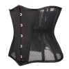 Black Mesh Women Waist Shrinkable Breathable Shapewear Corset Sexy Bustier WK2271