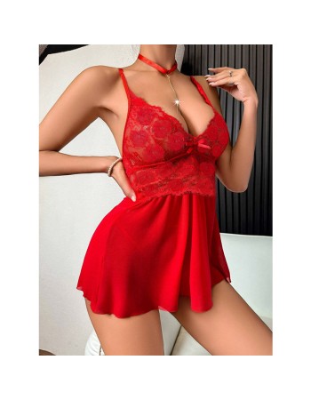 Suspenders Plus Size Set Sexy Underwear Seduction Sexy See-Through Lace Nightdress YSF2060