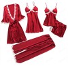 5pcs silk robe women sexy bride dressing gown bridesmaid robe bath Bridesmaid Satin Lace RobesM6059