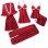 5pcs silk robe women sexy bride dressing gown bridesmaid robe bath Bridesmaid Satin Lace RobesM6059