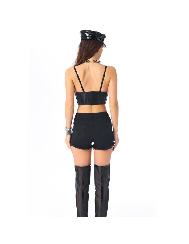 Gather Underwear Suspender Corset Punk Metal  Sexy Spice Girl Corset 2075