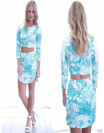 Sexy Top Fashion Two Piece Club Party Dress M2340