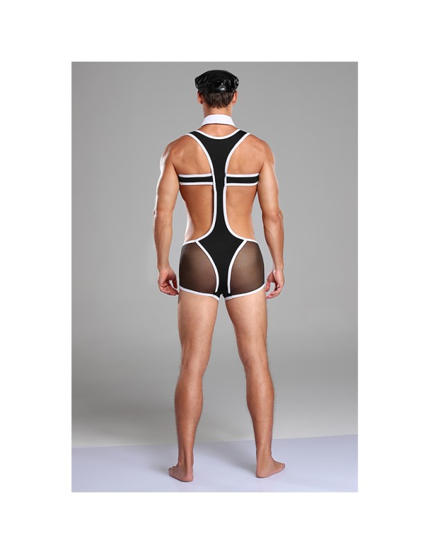 Police Uniform Costume Cosplay Men Black Underwear Sexy Suit Lingerie 20209