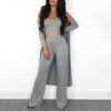 Solid Knitting Woman Autumn Winter 2 Piece Set M8263